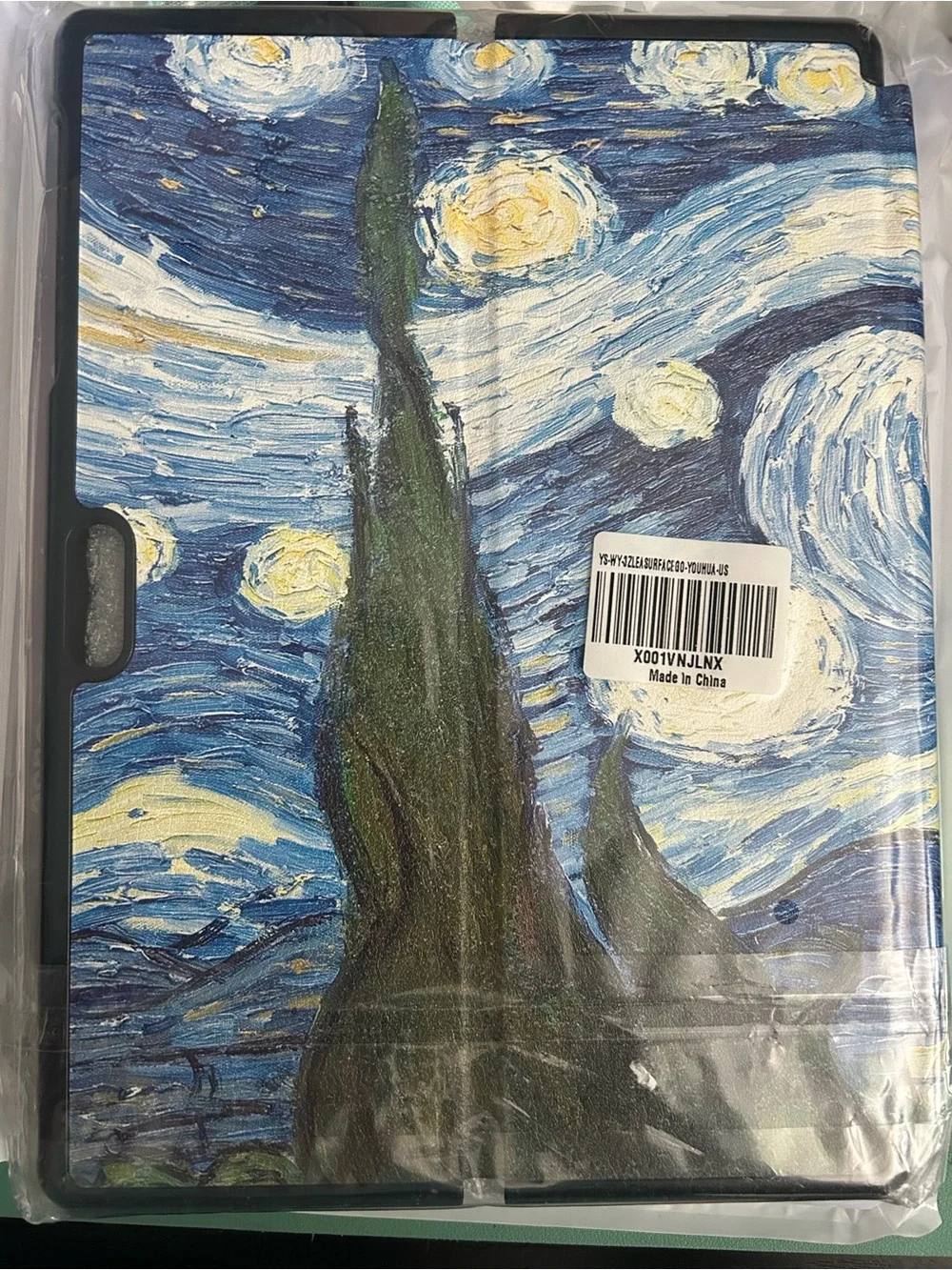 Starry Night Inspired Tablet Case - Blue & Yellow for Surface Go3/Go2/Go1